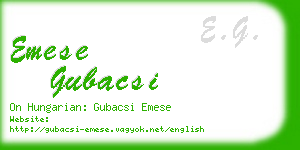 emese gubacsi business card